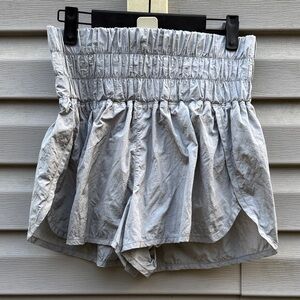 Free People Movement | High Waist Silver Athletic Workout Shorts size Medium